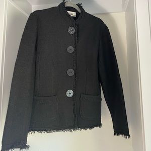 Lisa International | Black Boiled Wool Jacket